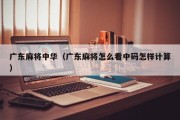 广东麻将中华（广东麻将怎么看中码怎样计算）